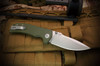 Spartan Blades Les George ASTOR Folding Knife - 3.625" CTS-XHP Stonewashed Blade, Textured Green G10 Handles, Liner Lock - SFBL8GR