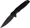 Spartan Blades Field Grade POROS Folding Knife - 3.875" 154CM Black TiNi Drop Point Blade, Textured Black G10 Handles, Liner Lock - SBSFBL11BK