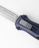 Benchmade 3350-2301 Limited Edition Mini Infidel AUTO OTF Knife - 3.10" S30V Stonewashed Double Edge Dagger Blade, Crater Blue Aluminum Handles