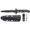 CRKT Kit Carson M16-13FX Fixed Blade Knife - 4.636" SK-5 Tanto Combo Blade with Veff Serrations, Black G10 Handles, GRN Sheath