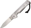 Cold Steel 95FB Pocket Bushman Folding Knife - 4.5" 4116 Stainless Steel Stonewashed Blade, Stainless Steel Handles, Ram Safe Lock