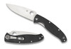 Spyderco Resilience Folding Knife - 4.25" 8Cr13MoV Satin Plain Blade, Black G10 Handles, Liner Lock - C142GP