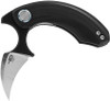 Bestech Knives Ostap Hel Strelit Push Dagger Flipper Knife - 2.19" CPM-Magnacut Two-Tone Hawkbill Blade, Black G10 Handles, Liner Lock - BG52F-2