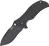 Zero Tolerance Model 0350 Assisted Liner Lock Flipper Knife - 3.25" CPM S30V Black Cerakote Plain Blade, Black G10 Handles