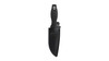 Walther SKT Fixed Blade - 4.30" 440C Satin Spear Point Blade, Black Textured ABSHandle, Black Leather Sheath