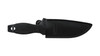 Walther SKT Fixed Blade - 4.30" 440C Satin Spear Point Blade, Black Textured ABSHandle, Black Leather Sheath