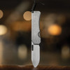 Big Idea Design Ti Pocket Framelock Folding Knife - 3" S35VN Stonewashed Blade, Stonewashed Titanium Handles