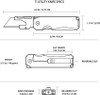 Big Idea Design Ti Utility Framelock - Folding Utility Knife, Accepts Standard Utility Blades, Stonewashed Titanium Handles