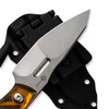 CIVIVI Knives PG Knives Propugnator Fixed Blade Knife - 4.15" D2 Stonewashed Reverse Tanto Blade, Milled Ultem Handles, Kydex Sheath - C23002-3