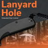 Sencut Knives ArcBlast Button Lock Flipper Knife - 2.98" Black Modified Drop Point Blade, Black Aluminum Handles - S22043B-1