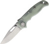 Demko AD20.5 Shark Lock Folding Knife - 3" CPM-S35VN Clip Point Blade, Textured Jade G10 Handles - 20.5 S35VN CLIP NAT