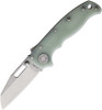 Demko AD20.5 Shark Lock Folding Knife - 3" CPM-S35VN Shark Foot Blade, Textured Jade G10 Handles - 20.5 S35VN SHK NAT