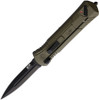 Smith & Wesson Knives 1095894 M&P OTF Knife - 3.50" Dagger Black Oxide Blade, OD Green Aluminum Handle