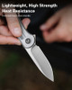 CIVIVI Knives C907A-7 Elementum Flipper Knife - 2.96" D2 Satin Blade, Polished Lexan Handles, Liner Lock