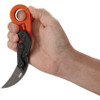 CRKT 4041O Provoke Zap Folding Karambit - 2.47" 1.4116 Black Stonewashed Plain Blade, Orange Grivory Handles