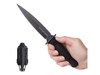 Acta Non Verba Knives M500 KAMBA Fixed Blade Dagger - 4.5" Black DLC Elmax Dagger Blade, Black Textured G10 Handles, Black Kydex Sheath