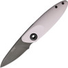 Acta Non Verba Z070 Slipjoint Folding Knife - 2.1" Sleipner Black DLC Drop Point, Rose White GRNP Polymer Handles - ANVZ070-004
