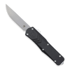 CobraTec Knives Medium FS-X Gen II AUTO OTF - 3" D2 Stonwashed Steel Drop Point Blade, Black Aluminum Handles