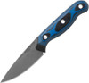TOPS Knives Dicer 3 Paring Knife - 3.5" CPM-S35VN Tumble Finished Blade, Black Micarta & Blue/Black G10 Handles, Black Kydex Sheath - DCR3-01