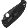 Spyderco Lightweight Tenacious Folding Knife - 3.39" Black Oxide Plain Blade, Black FRN Handles, Liner Lock - C122PBBK