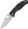 Spyderco Lightweight Tenacious Folding Knife - 3.39" Satin Plain Blade, Black FRN Handles, Liner Lock - C122PBK