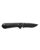 Benchmade Redoubt AXIS Folding Knife - 3.55" CPM-D2 Graphite Black Combo Blade, Black Grivory Handles - 430SBK-02
