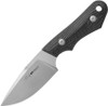 Viper Knives Handy Fixed Blade Knife - 3.3" CPM-MagnaCut Satin Drop Point Blade, 3D Machined Black Canvas Micarta Handles, Leather Sheath - VT4040GG
