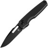 Kizer Knives Vanguard Dogfish Button Lock - Folding Knife 3.15" 154CM Black Drop Point Blade, Black Machined Aluminum Handles - V3640C1