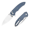 CJRB Cutlery Space Cowboy Button Lock Flipper Knife - 3" AR-RPM9 Sand Polished Drop Point Blade, Blue G10 Handles - J1930-GY