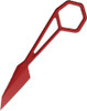 Kansept Knives Hex EDC Neck Knife - 1.9" 14C28N Wharncliffe Blade, Red Coating, Skeletonized Handle, Black Kydex Sheath