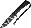 Acta Non Verba Knives P250 Fixed Blade - 4.7" Sleipner Steel Camo Pattern Blade, Black GRNP Handles, Black Kydex Sheath