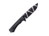 Acta Non Verba Knives P250 Fixed Blade - 4.7" Sleipner Steel Camo Pattern Blade, Black GRNP Handles, Black Kydex Sheath