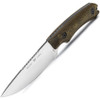 Buck 663 Alpha Guide Fixed Blade Knife - 4.5" S35VN Satin Drop Point, Layered Gorge Patterned Richlite Handles, Leather Sheath - 13622