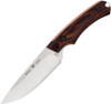 Buck 663 Alpha Guide Fixed Blade Knife - 4.5" S35VN Satin Drop Point, Textured Walnut DymaLux Handles, Leather Sheath - 13623