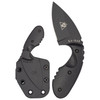 KA-BAR 1493 TDI Investigator Knife - 2.71" Black Plain Blade, Nylon Handles, Hard Plastic Belt Sheath