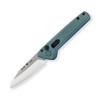 Buck 838 Deploy AUTO Folding Knife - 3.125" 154CM Stonewashed Wharncliffe Blade, Blue Aluminum Handles - 13600