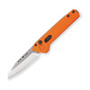 Buck 838 Deploy AUTO Folding Knife - 3.125" 154CM Stonewashed Wharncliffe Blade, Orange Aluminum Handles - 13601