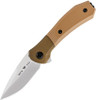 Buck 590 Paradigm Assisted Flipper Knife - 3" S35VN Drop Point Plain Blade, Brown G10 Handles with Rotating Bolster Lock (0590BKS) - 12863