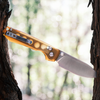 Vosteed Cutlery Raccoon Folding Knife - 3.25" Nitro-V Satin Drop Point Blade, Textured PEI Ultem Handles