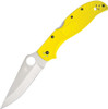 Spyderco Stretch 2 XL Lightweight Salt Folding Knife - 3.99" H-2 Satin Modified Clip Point Plain Blade, Yellow FRN Handles, Lockback - C258PYL