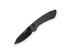 Buck 743 Mini Sovereign Button Lock Folding Knife - 2.625" Black TiNi Modified Clip Point Blade, Carbon Fiber Handles - 13808