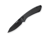 Buck 744 Sovereign Button Lock Folding Knife - 3.225" Black TiNi Modified Clip Point Blade, Carbon Fiber Handles - 13812