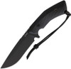 Acta Non Verba M200 Hard Task Fixed Blade Knife - 5.1" Sleipner Black DLC Drop Point, Black G10 Handles, Black Kydex Sheath - ANVM200-001