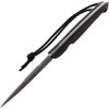 Attleboro Knives The Attleboro Fixed Blade - 4.5" Stonwashed S35VN Drop Point Blade, Black Canvas Micarta Handles, Black Boltron Sheath