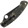 Spyderco Military 2 Compression Lock Folding Knife - 4" S30V Black DLC Plain Blade, Camo G10 Handles - C36GPCMOBK2
