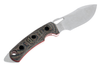 FOBOS Knives Tier 1 Mini Gen 3 Fixed Blade Knife - 4" CPM-154 Stonewashed Drop Point, Camo Micarta w/ Red Liners, Brown Leather Sheath