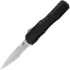 Kershaw Livewire OTF AUTO Knife - 3.3" CPM-Magnacut Satin Spear Point Partially Serrated Blade, Black Aluminum Handles, Reversible Clip - 9000ST