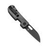 Kizer Knives Vanguard Jacob Lundquist Banish Button Lock Folding Knife - 2.32" 154CM Black Sheepsfoot Blade, Black Micarta Handles - V2676C1