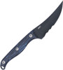 CRKT 2709B Clever Girl Fixed Blade Knife - 4.6" SK5 Black Blade w/ Veff Serrations, Black and Blue G10 Handles, Thermoplastic Sheath