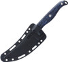 CRKT 2709B Clever Girl Fixed Blade Knife - 4.6" SK5 Black Blade w/ Veff Serrations, Black and Blue G10 Handles, Thermoplastic Sheath